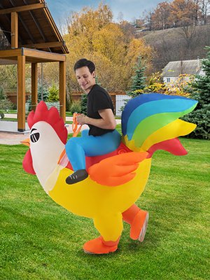 gallo adultos Disfraz Gallo Inflable