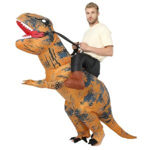 dino montado3 Disfraz Inflable Dino